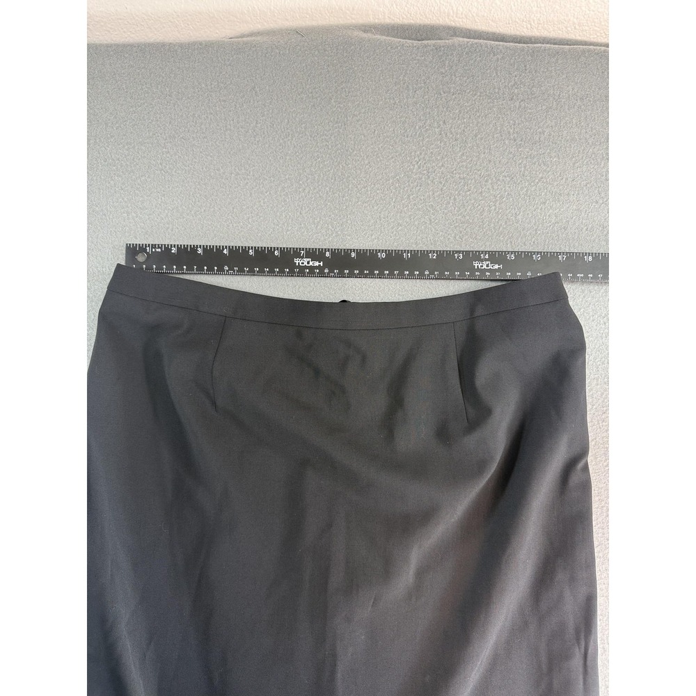 Brooks Brothers 346 Skirt Womens 14 Black Wool Pencil Tollengo 1900 Italy - Picture 5 of 8